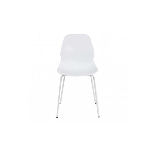 SEDIA STOCCARDA IN PLASTICA DI COLORE BIANCO 46 X 54 X H84 CM
