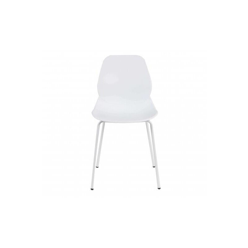 SEDIA STOCCARDA IN PLASTICA DI COLORE BIANCO 46 X 54 X H84 CM