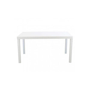 TAVOLO HOUSTON IN RESINA DA ESTERNO 150 X 90 X H74 CM COLORE BIANCO