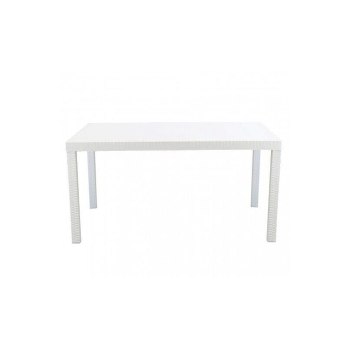 TAVOLO HOUSTON IN RESINA DA ESTERNO 150 X 90 X H74 CM COLORE BIANCO