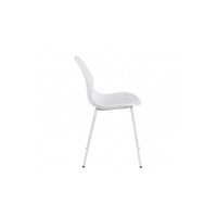 SEDIA STOCCARDA IN PLASTICA DI COLORE BIANCO 46 X 54 X H84 CM