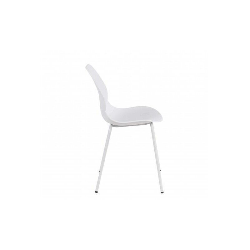 SEDIA STOCCARDA IN PLASTICA DI COLORE BIANCO 46 X 54 X H84 CM