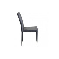 SEDIA BLOSSOM CON RIVESTIMENTO IN ECOPELLE GRIGIO SCURO