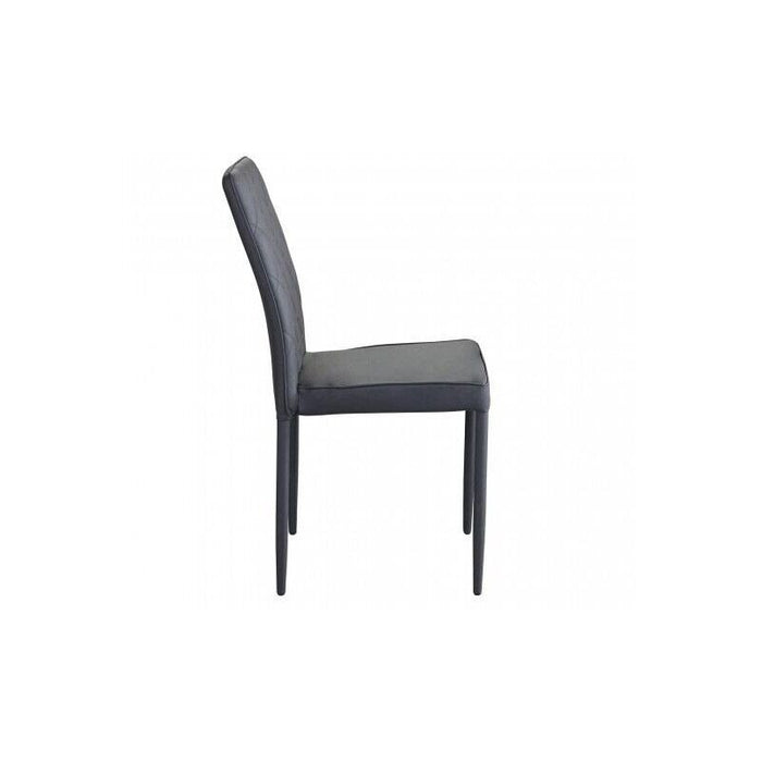 SEDIA BLOSSOM CON RIVESTIMENTO IN ECOPELLE GRIGIO SCURO