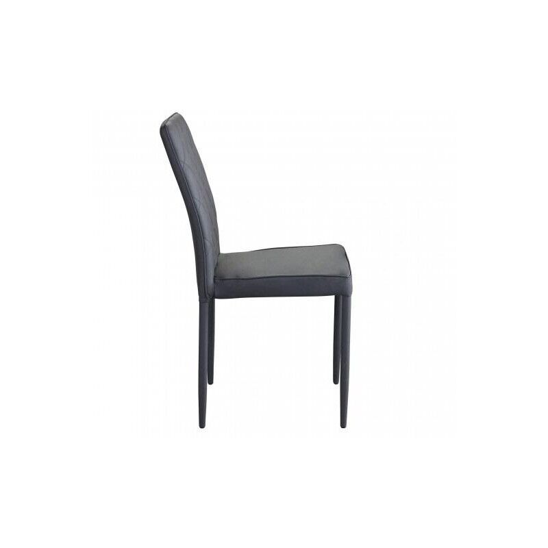 SEDIA BLOSSOM CON RIVESTIMENTO IN ECOPELLE GRIGIO SCURO