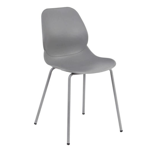 SEDIA STOCCARDA IN PLASTICA DI COLORE GRIGIO 46 X 54 X H84 CM