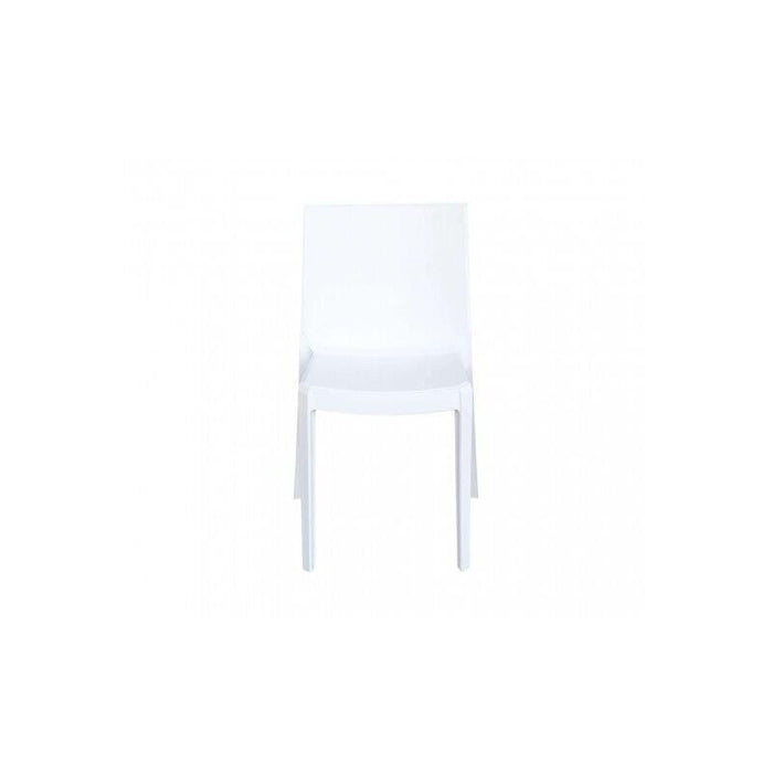 SEDIA PERLA IN COLORE BIANCO 55 X 47 X H82 CM