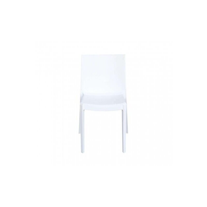 SEDIA PERLA IN COLORE BIANCO 55 X 47 X H82 CM