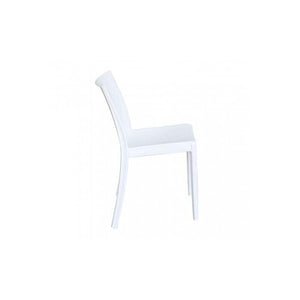 SEDIA PERLA IN COLORE BIANCO 55 X 47 X H82 CM