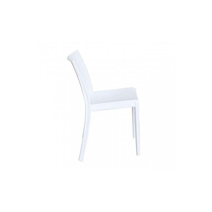SEDIA PERLA IN COLORE BIANCO 55 X 47 X H82 CM