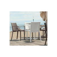 SEDIA PERLA IN COLORE BIANCO 55 X 47 X H82 CM