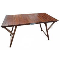 TAVOLO PIEGHEVOLE 70 X 140 X H75 CM IN LEGNO DI FAGGIO COLOR NOCE