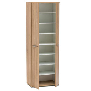 ARMADIO BASIC A 4 ANTE IN LEGNO NATURALE 60 X 38 X H174 CM COLORE MARRONE