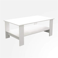 TAVOLINO MATCH DA SALOTTO IN COLORE BIANCO 100 X 55 X H41 CM