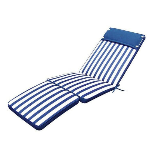 CUSCINO STEAMER DI COLORE BLU CON RIGHE BIANCHE 173 X 47 CM