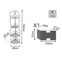 SCAFFALE PORTAVASI CHARLOTTE CON 4 PIANI IN COLORE BIANCO ANTICO