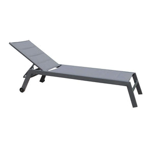 LETTINO FORMENTERA IMPILABILE IN COLORE ANTRACITE 198 X 61 X 34/95 CM