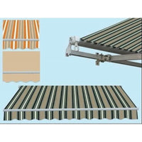 TENDA DA SOLE CON BRACCI 295 X 250 CM CON RIGHE BEIGE E GIALLO