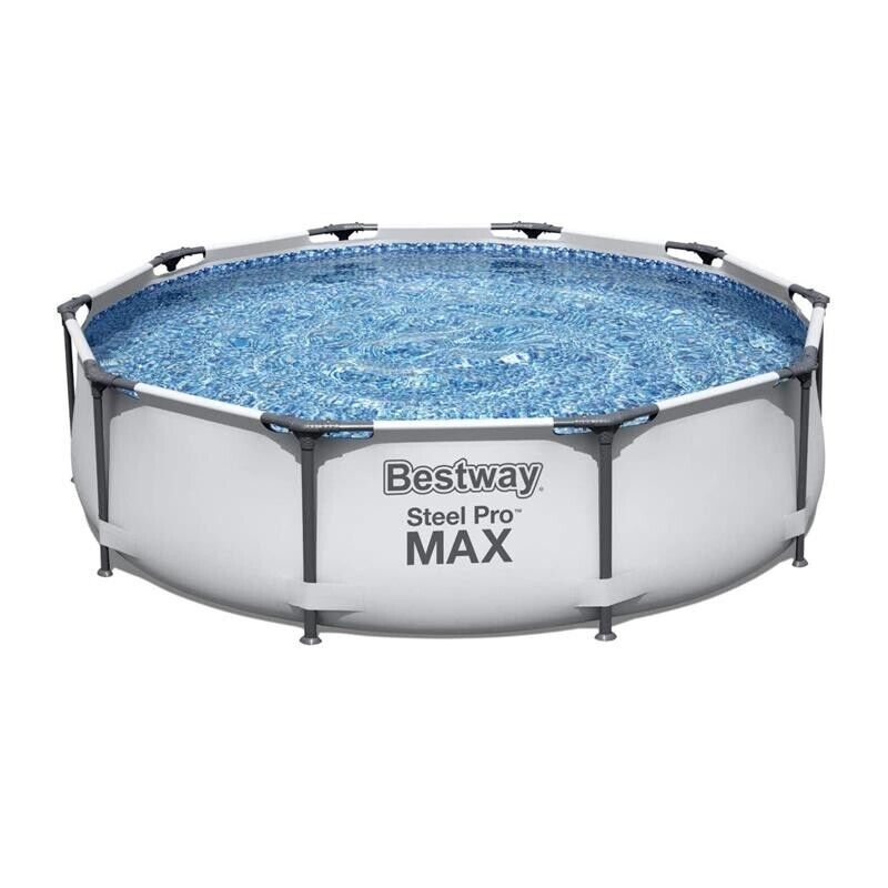 BESTWAY PISCINA FUORI TERRA STEEL PRO MAX TONDA Ø 305 X 76 CM BIANCA