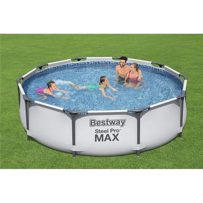 BESTWAY PISCINA FUORI TERRA STEEL PRO MAX TONDA Ø 305 X 76 CM BIANCA