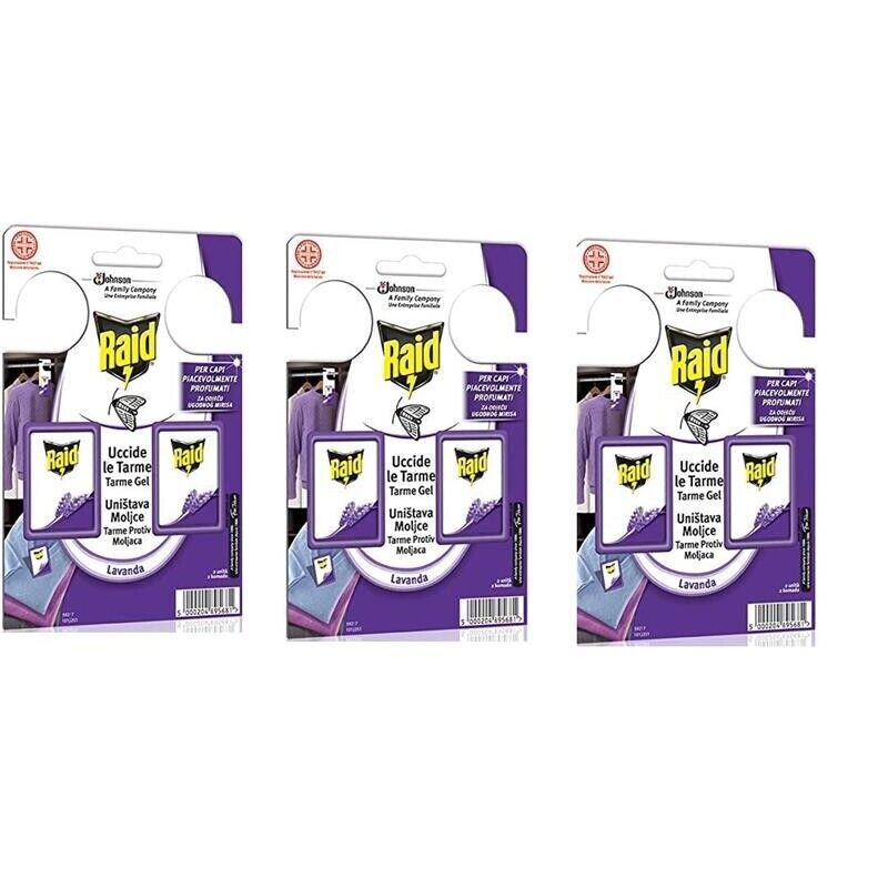 SET 6 RAID TARMICIDA GEL PROFUMATO ALLA LAVANDA