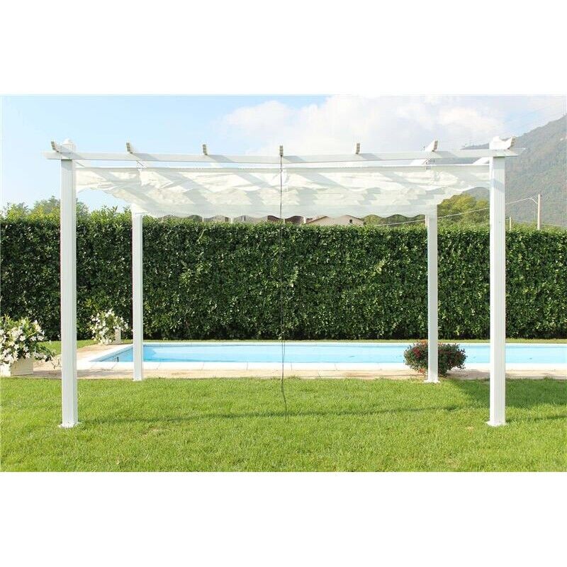 GAZEBO ASTORIA QUADRATO 3 X 3 MT IN COLORE BIANCO
