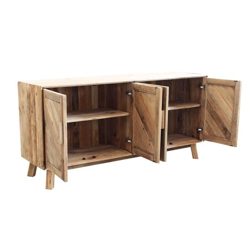 CREDENZA ROLAND IN LEGNO DI PINO RICICLATO 180 X 48 X H 85 CM