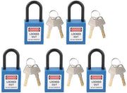 Serratura di Sicurezza 38 mm - Serrature di Sicurezza Isolate - 10 Chiavi - Antiscivolo - Resistente alla Corrosione - Nylon Rafforzato - Serratura di Blocco
