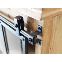 MOBILE CLAUDIUS CON ANTA SCORREVOLE E CASSETTI IN LEGNO 82 X 39,5 X H123 CM