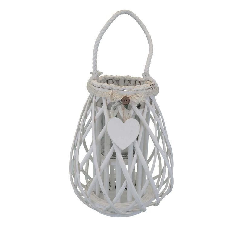 LANTERNA MIREILLE IN VIMINI BIANCO