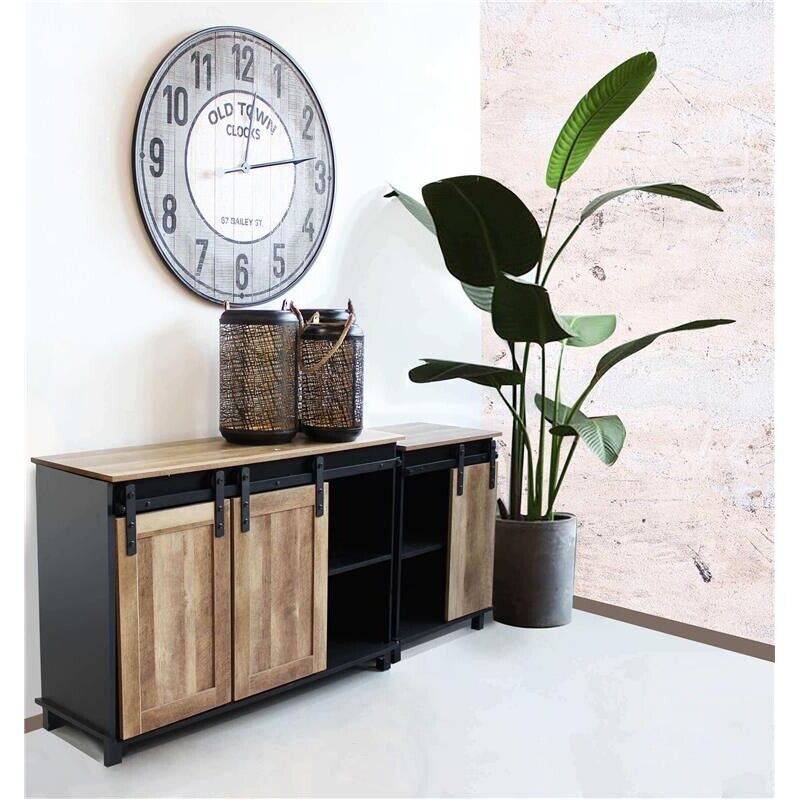 MOBILE XAVIER IN LEGNO E FERRO CON ANTA SCORREVOLE 60 X 40 X H78 CM