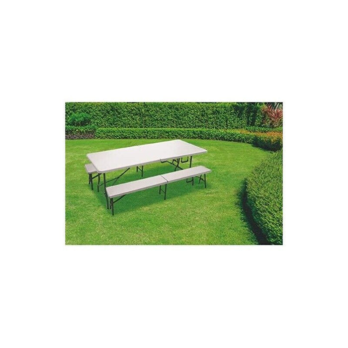 TAVOLO PIC NIC BIRRERIA PIEGHEVOLE VALIGETTA BIANCO 181X74X74
