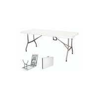 TAVOLO PIC NIC BIRRERIA PIEGHEVOLE VALIGETTA BIANCO 181X74X74