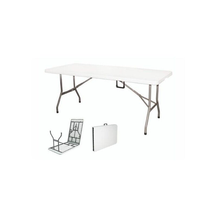 TAVOLO PIC NIC BIRRERIA PIEGHEVOLE VALIGETTA BIANCO 181X74X74