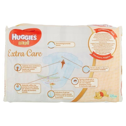 6 PACCHI HUGGIES EXTRA CARE BEBÈ PANNOLINI TAGLIA 1 2-5 KG DA 28 PZ CIASCUNO