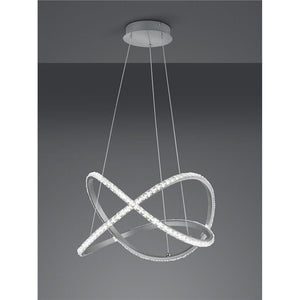 RUBIN LAMPADARIO A SOSPENSIONE A LED 50 CM CRISTALLO CON TELECOMANDO