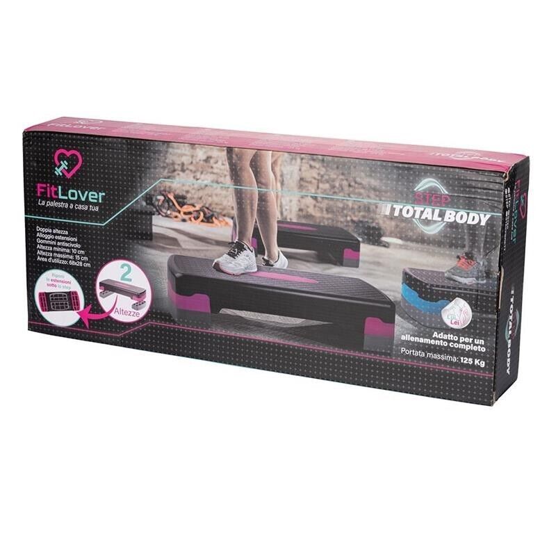 STEP FITNESS A 2 ALTEZZE 68 X 28 CM IN 2 COLORI ASSORTITI