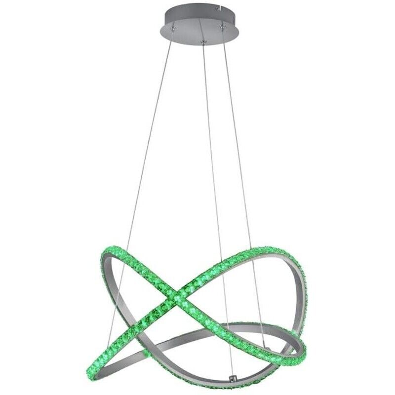 RUBIN LAMPADARIO A SOSPENSIONE A LED 50 CM CRISTALLO CON TELECOMANDO