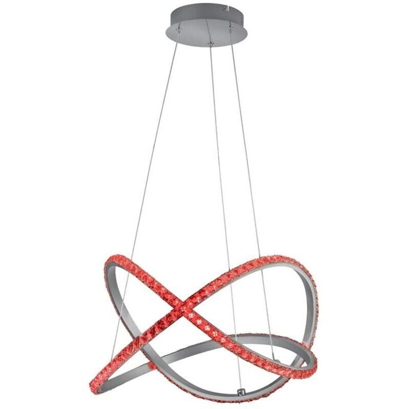 RUBIN LAMPADARIO A SOSPENSIONE A LED 50 CM CRISTALLO CON TELECOMANDO