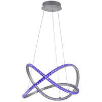 RUBIN LAMPADARIO A SOSPENSIONE A LED 50 CM CRISTALLO CON TELECOMANDO