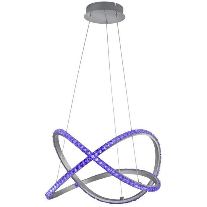 RUBIN LAMPADARIO A SOSPENSIONE A LED 50 CM CRISTALLO CON TELECOMANDO