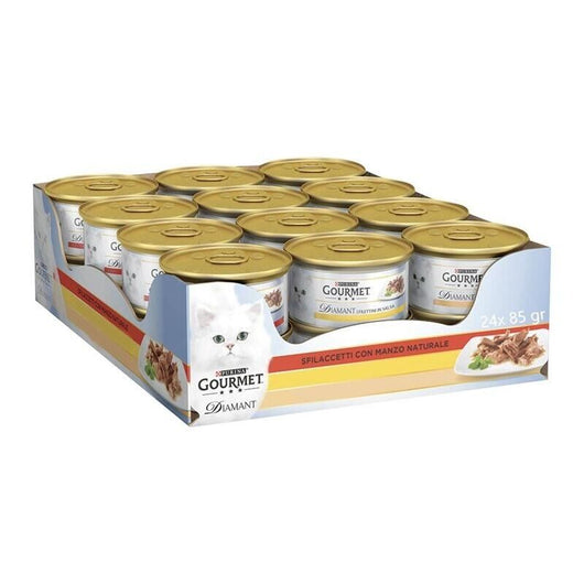 GOURMET DIAMANT SFILACCETTI DI MANZO NATURALE 24 LATTINE DA 85 GR