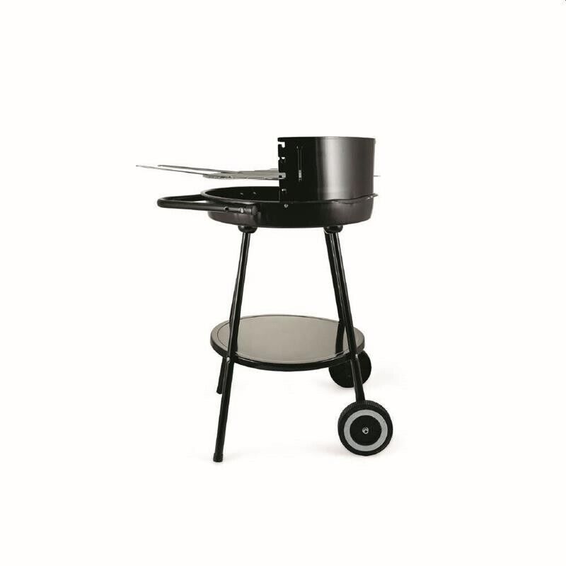 BARBECUE TONDO NERO CON RUOTE 51X84,5CM