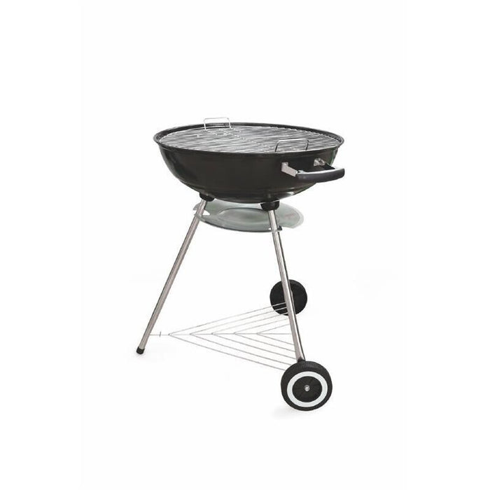 BARBECUE TONDO CON COPERCHIO E RUOTE 73 X 57 X 100 CM