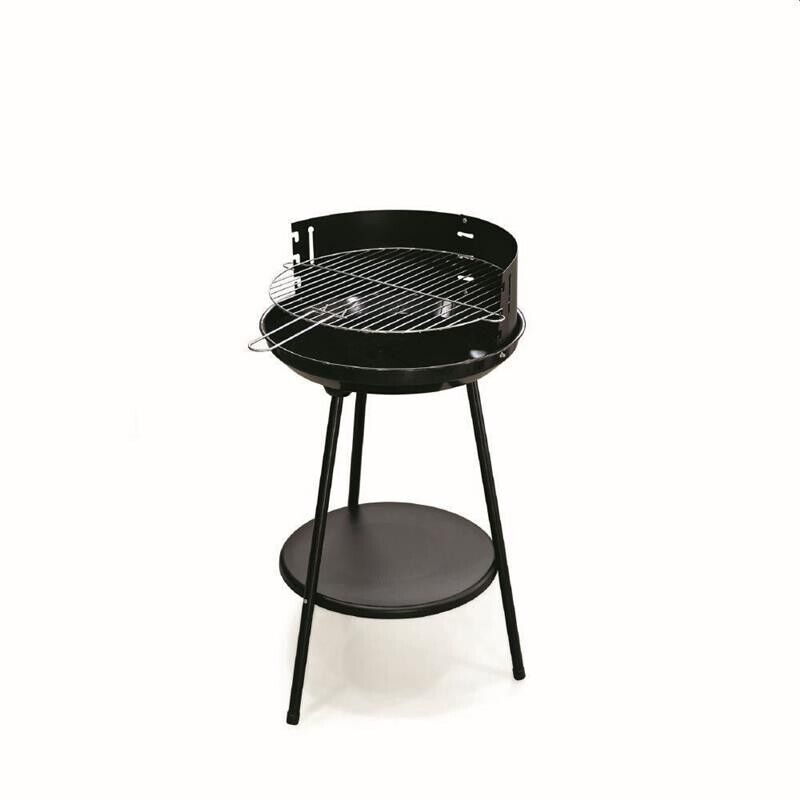 BARBECUE TONDO NERO IN ACCIAIO E METALLO Ø 42 CM H 77 CM