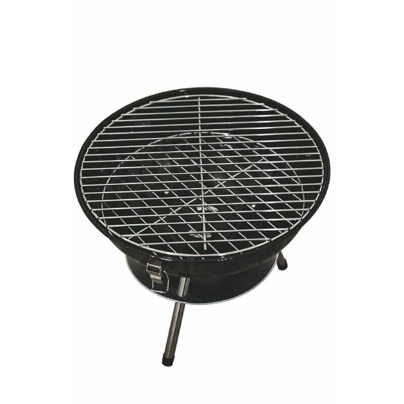 MINI BARBECUE TONDO CON COPERCHIO 35 X H 35 CM NERO