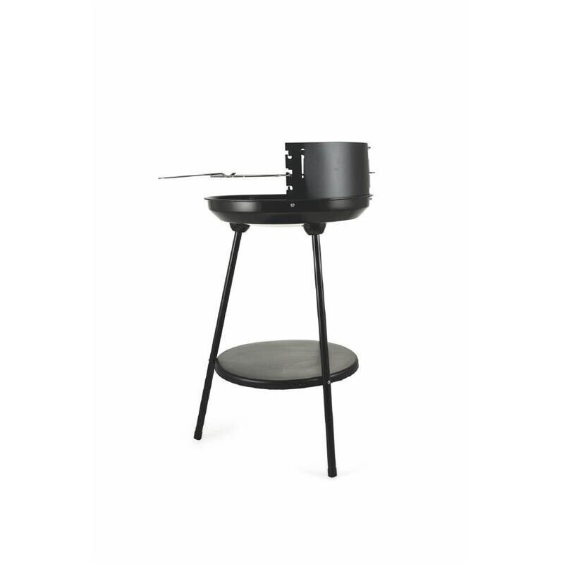 BARBECUE TONDO NERO IN ACCIAIO E METALLO Ø 42 CM H 77 CM