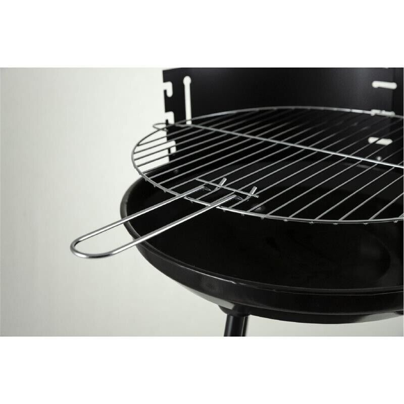 BARBECUE TONDO NERO IN ACCIAIO E METALLO Ø 42 CM H 77 CM