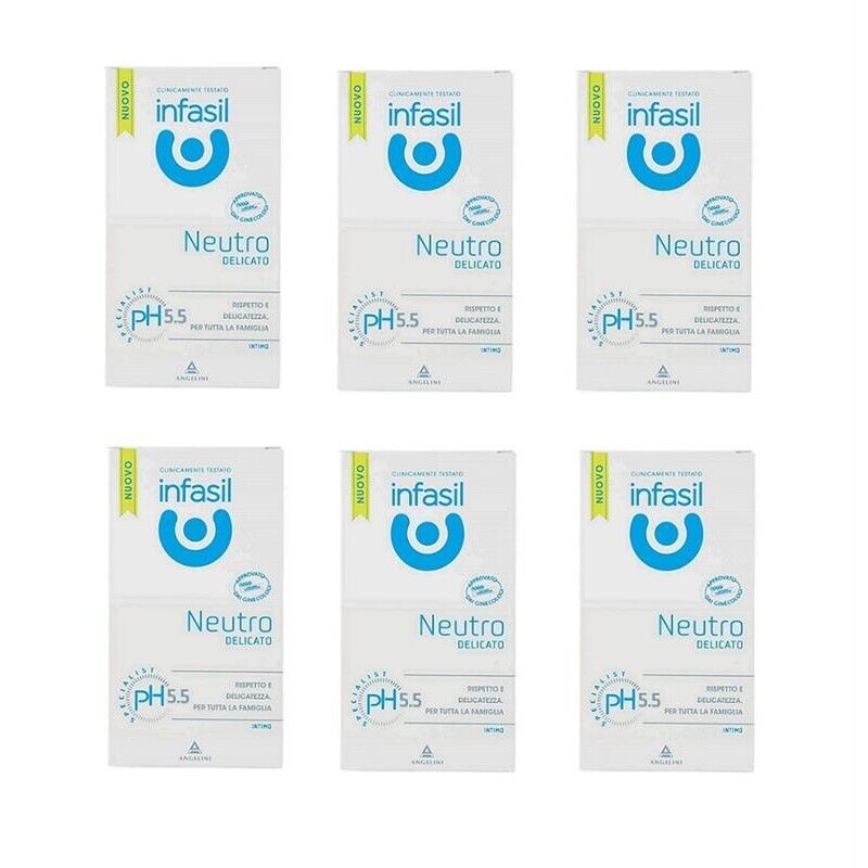 SET 6 CONFEZIONI INFASIL DETERGENTE INTIMO IN CONFEZIONE DA 200 ML NEUTRO