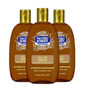 SET 3 CONFEZIONI NEUTRO ROBERTS DETERGENTE OLIO DOCCIA 250ML MANDORLA